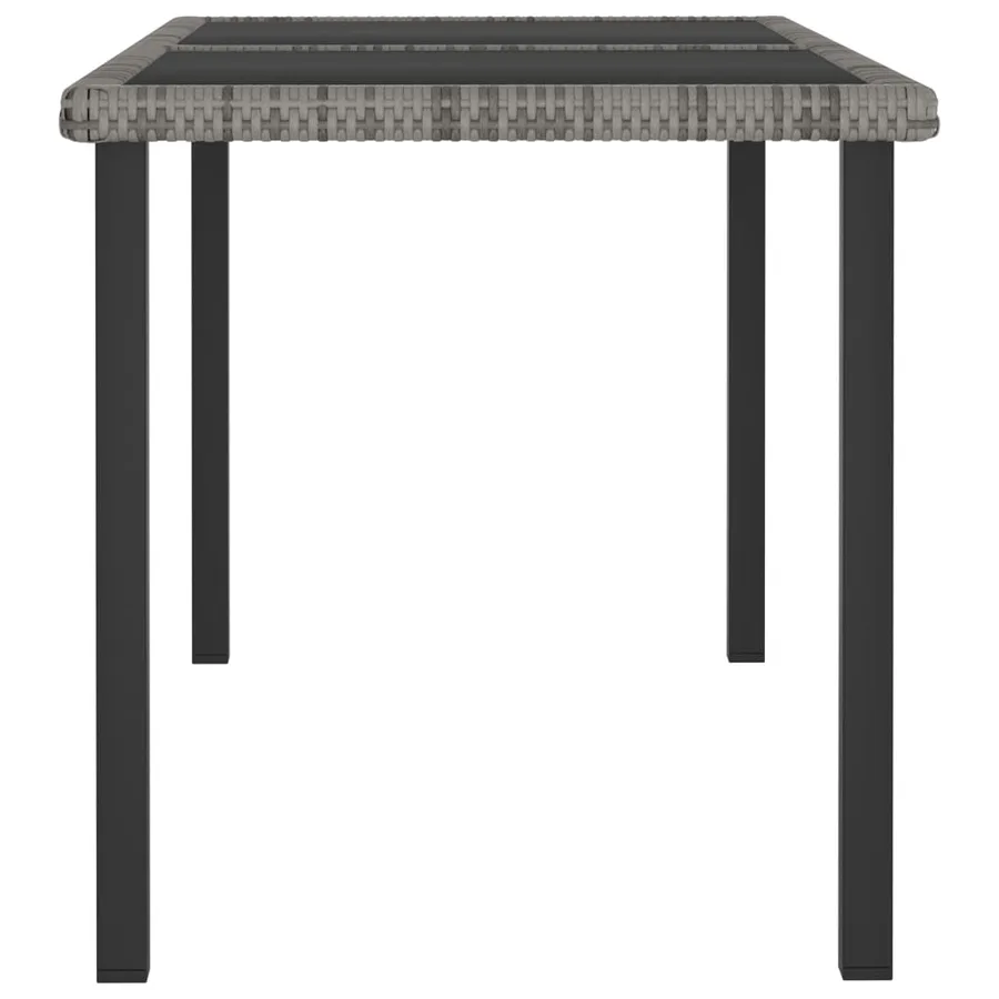 Ensemble à manger de jardin 5 pcs Résine tressée Gris - 5