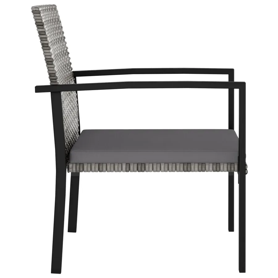 Ensemble à manger de jardin 5 pcs Résine tressée Gris - 9