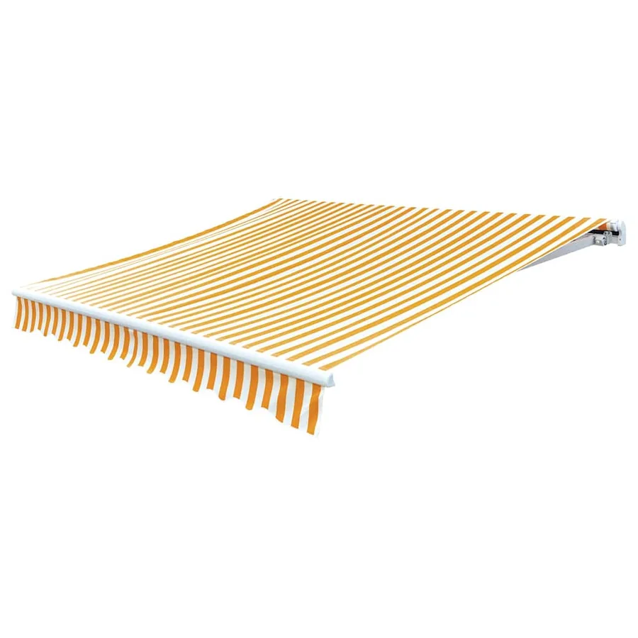 Tissu de remplacement pour auvent jaune et blanc 4x3 m polyester - 2