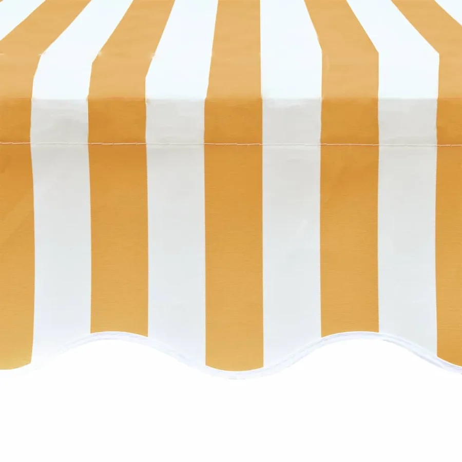 Tissu de remplacement pour auvent jaune et blanc 4x3 m polyester - 3