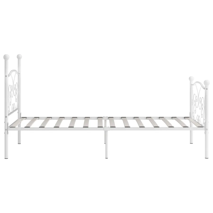 Cadre de lit sans matelas avec sommier à lattes métal 90x200 cm - 4