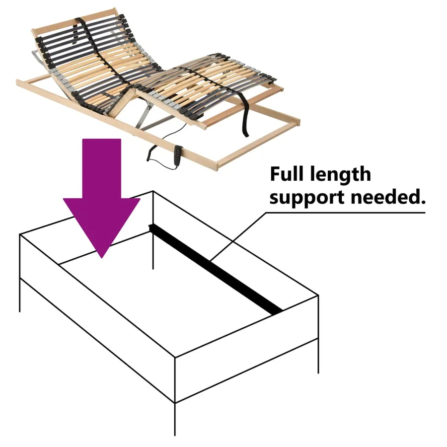 Sommier à lattes électrique sans matelas avec 7 zones 80x200 cm - 7