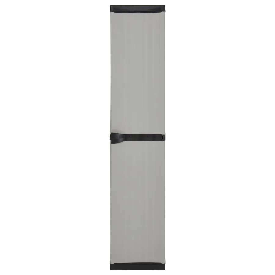 Armoire de rangement de jardin 3 étagères Gris/noir 34x40x168cm - 2