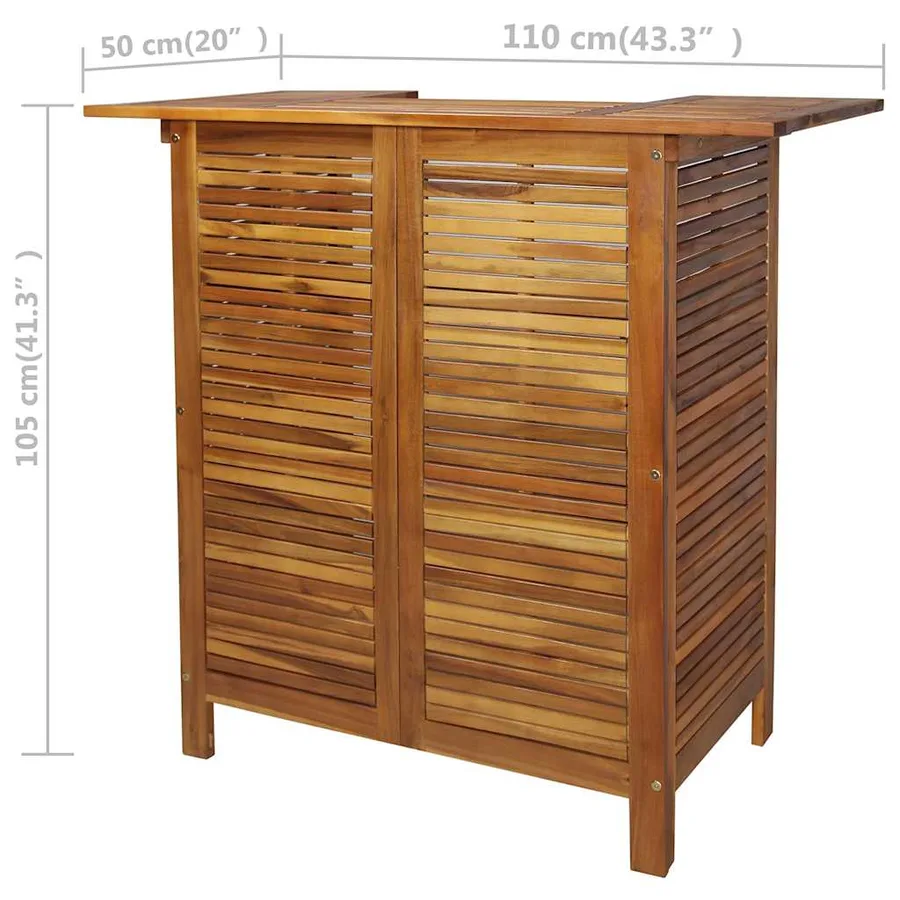 Table et chaises de bar 3 pcs Bois d'acacia massif - 6