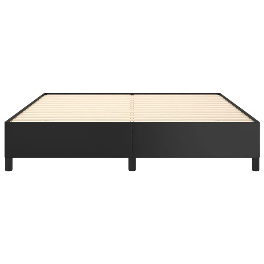 Cadre de lit sans matelas noir 160x200 cm similicuir - 5