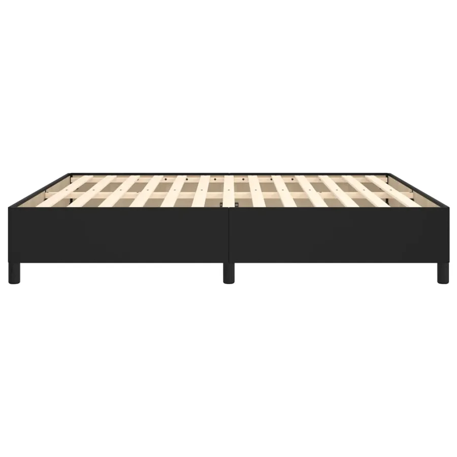 Cadre de lit sans matelas noir 160x200 cm similicuir - 6