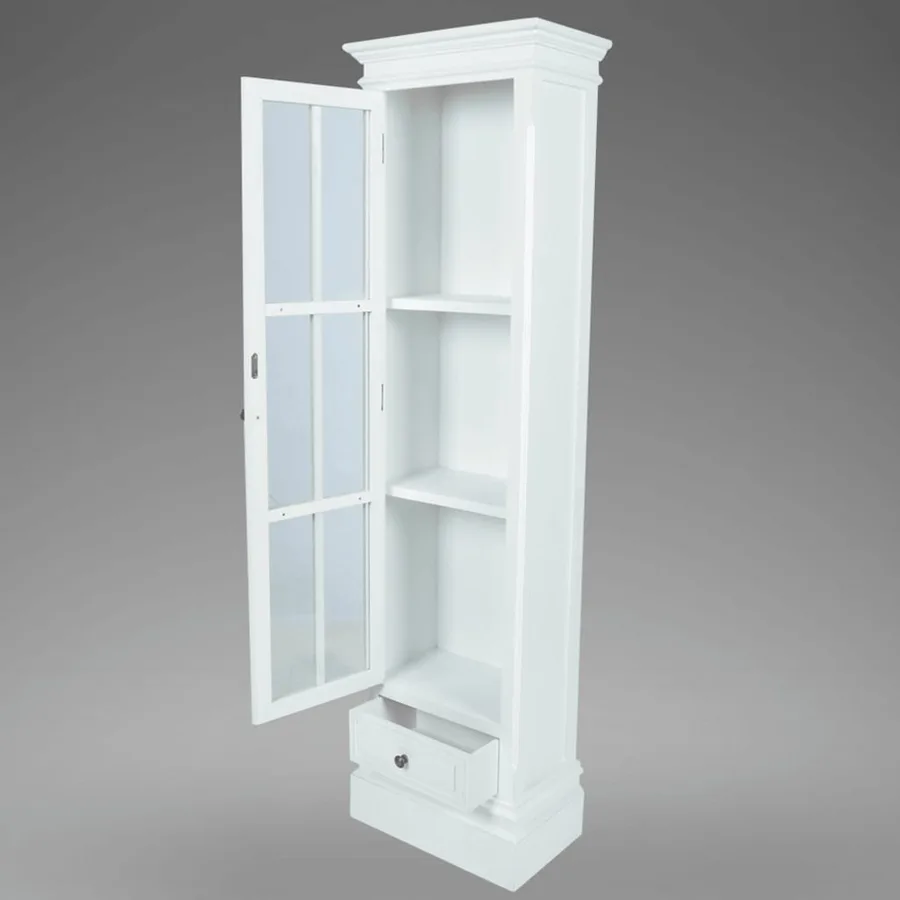 Meuble de bibliothèque avec 3 étagères Blanc Bois - 4
