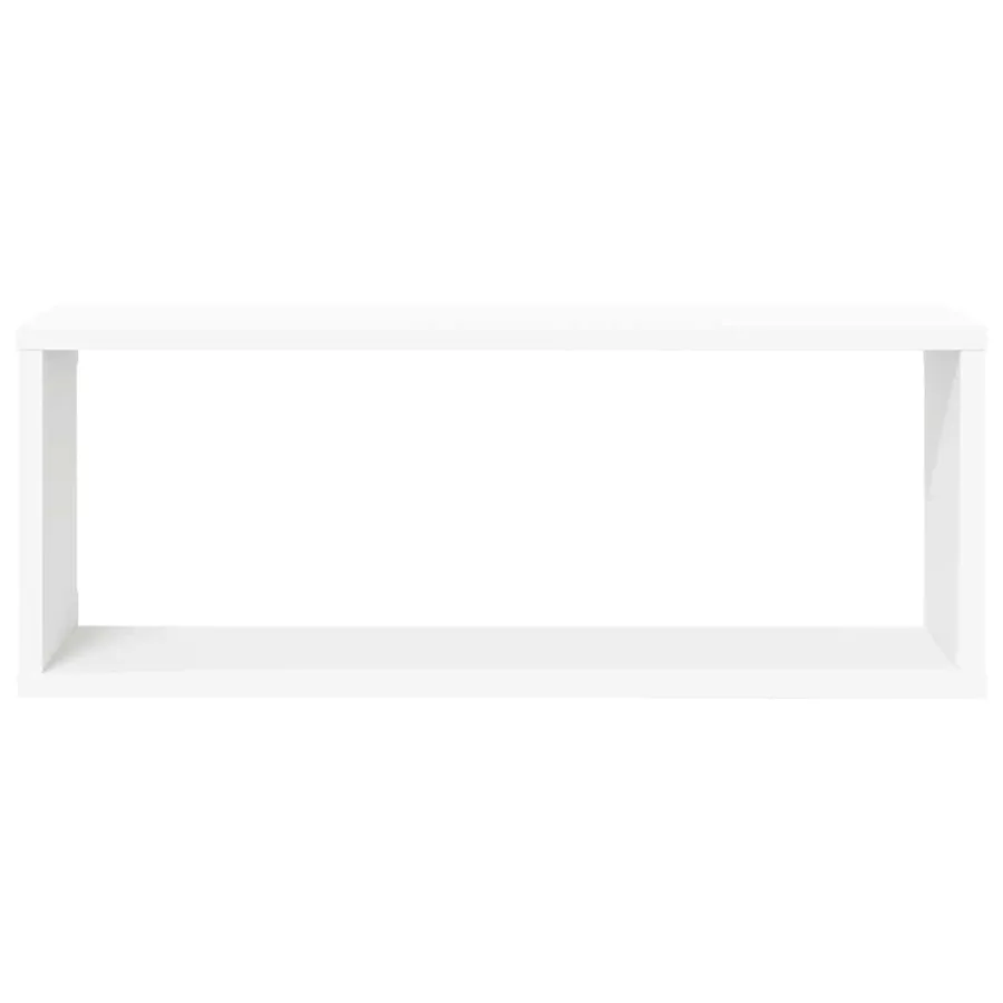 Étagères murales cube 2 pcs Blanc 60x15x23 cm Bois d’ingénierie - 5