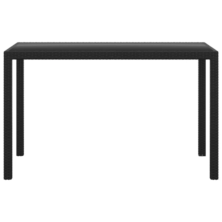 Ensemble à manger de jardin coussins 3pcs Résine tressée Noir - 6