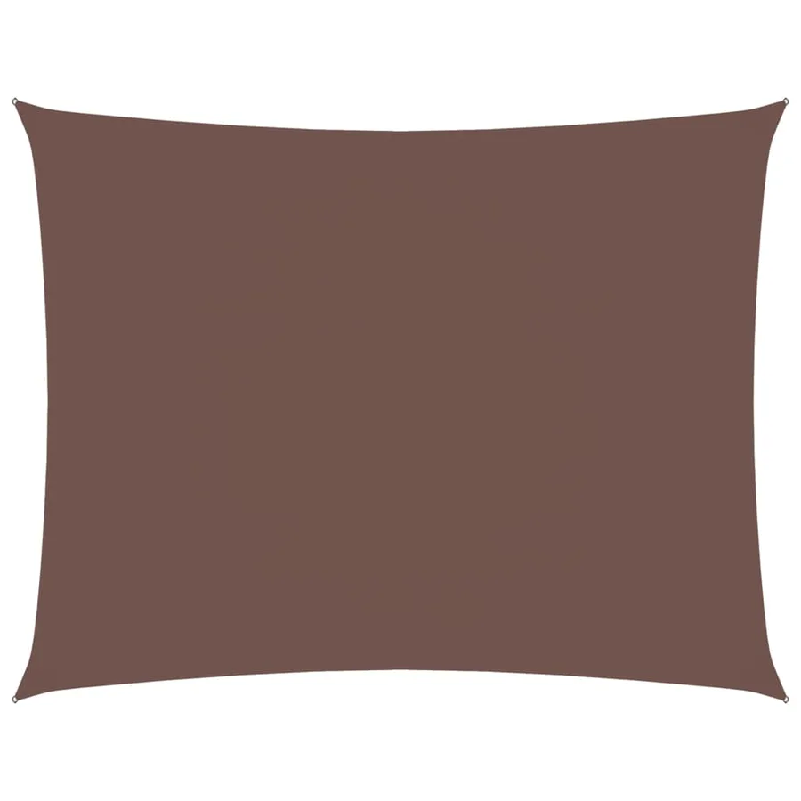 Voile de parasol tissu oxford rectangulaire 3,5x4,5 m marron - 2