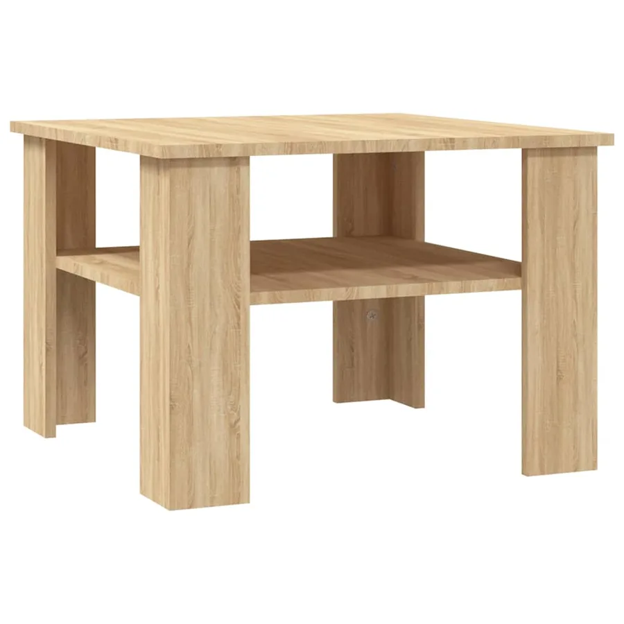 Table basse Chêne sonoma 60x60x42 cm Bois d’ingénierie - 2