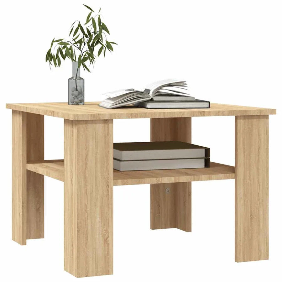 Table basse Chêne sonoma 60x60x42 cm Bois d’ingénierie - 3
