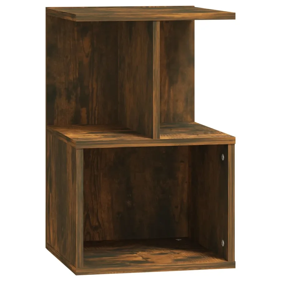 Table de chevet Chêne fumé 35x35x55 cm Bois d'ingénierie - 2