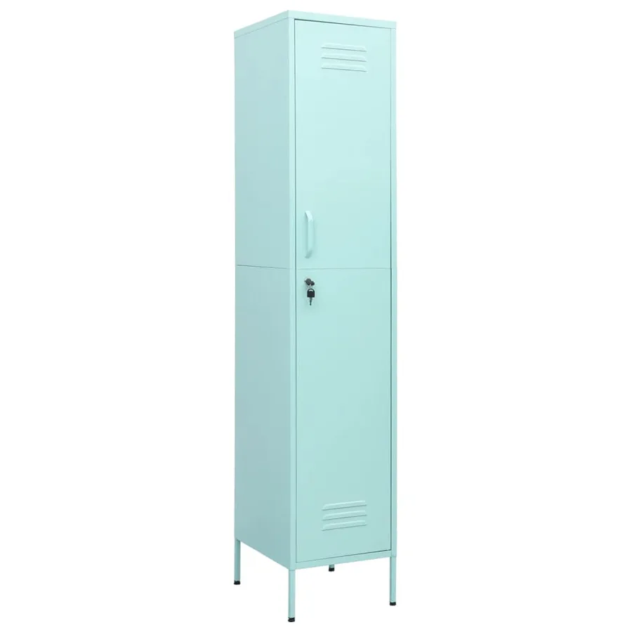 Armoire à casiers Vert menthe 35x46x180 cm Acier - 2
