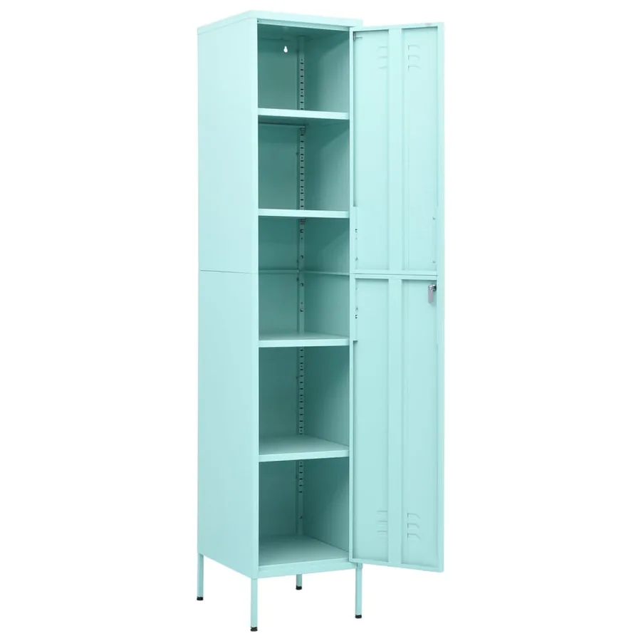 Armoire à casiers Vert menthe 35x46x180 cm Acier - 6