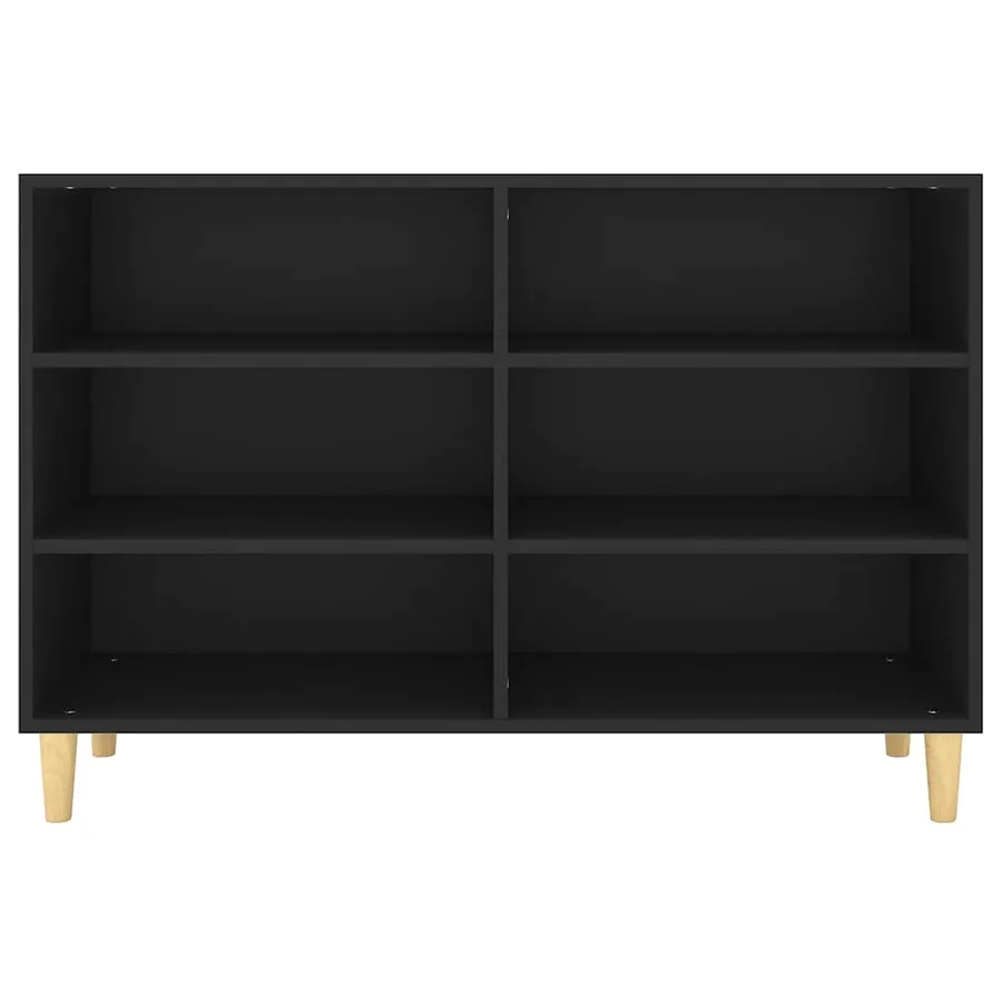 Buffet noir 103,5x35x70 cm bois d'ingénierie - 4