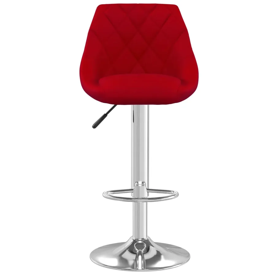 Tabourets de bar lot de 2 rouge bordeaux velours - 4