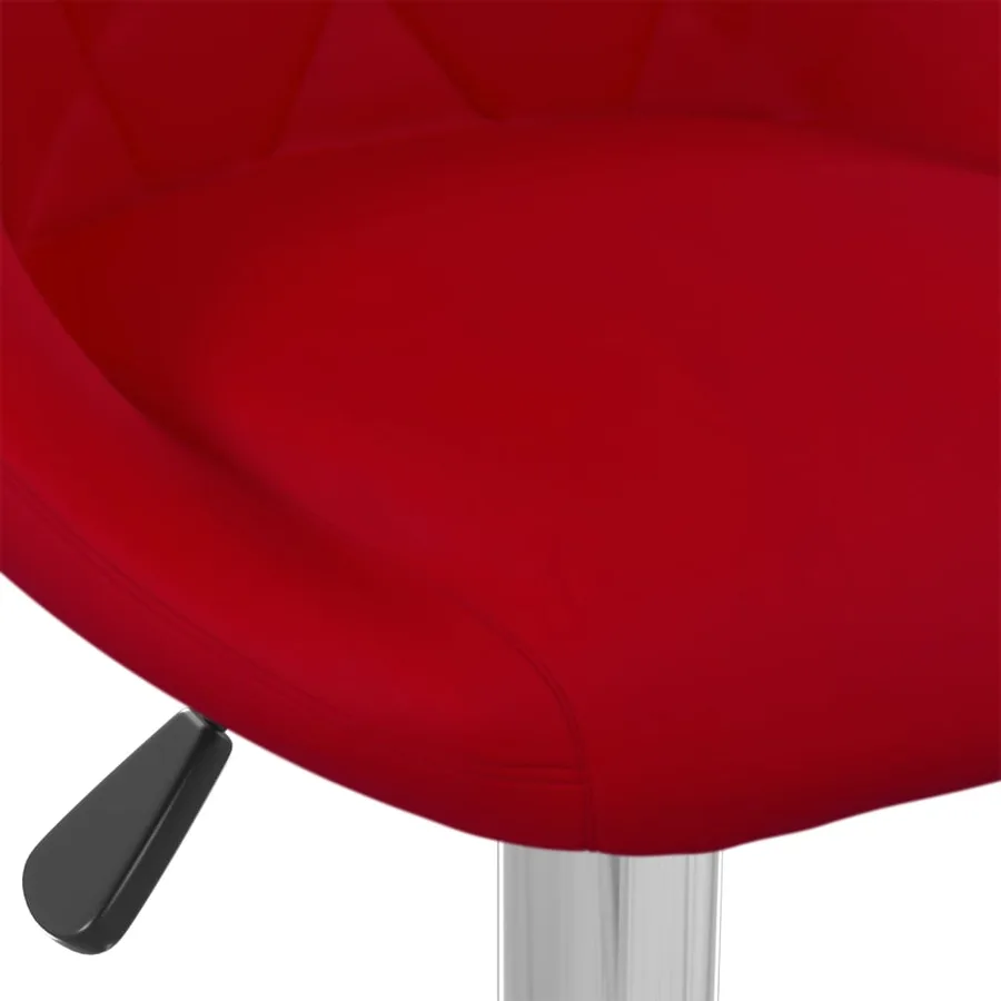 Tabourets de bar lot de 2 rouge bordeaux velours - 8