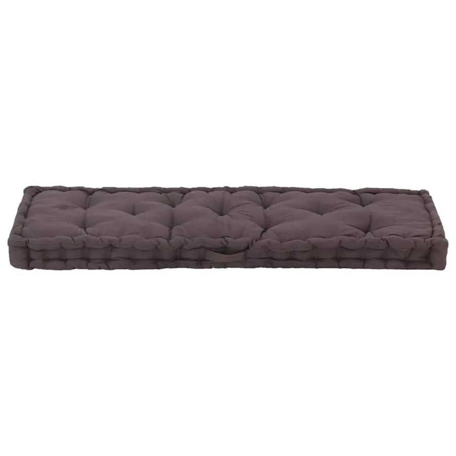Coussin de plancher de palette Coton 120x40x7 cm Anthracite - 5