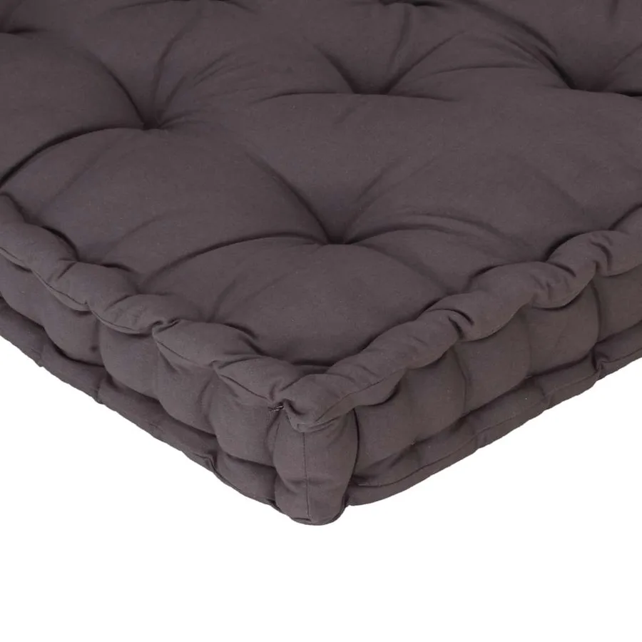 Coussin de plancher de palette Coton 120x40x7 cm Anthracite - 7