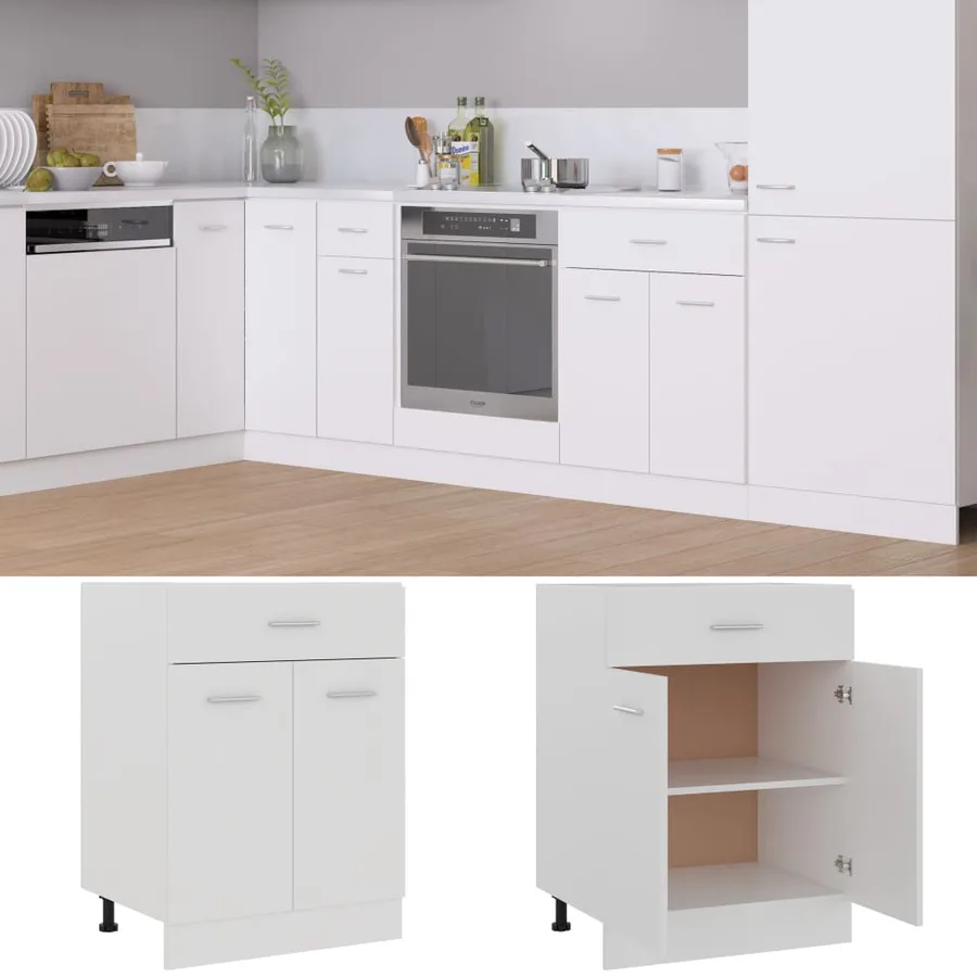 Armoire à tiroirs "Lyon" Blanc 60 x 46 x 81,5 cm Bois d'ingénierie - 2