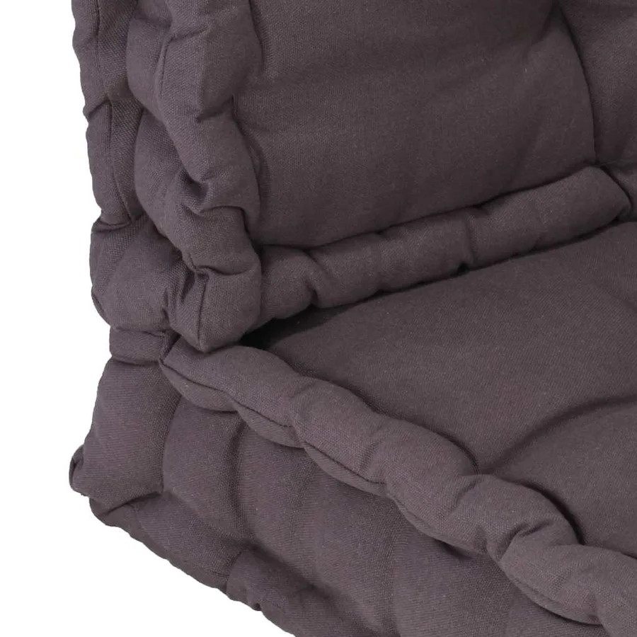 Coussins de plancher de palette lot de 2 Coton Anthracite - 10