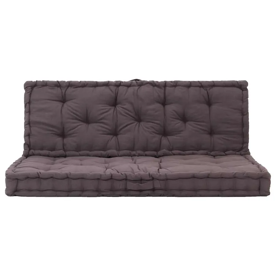 Coussins de plancher de palette lot de 2 Coton Anthracite - 3