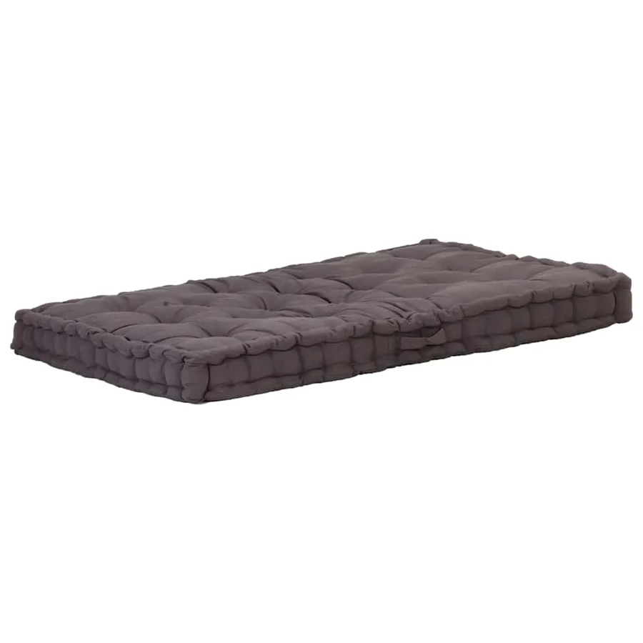 Coussins de plancher de palette lot de 2 Coton Anthracite - 7