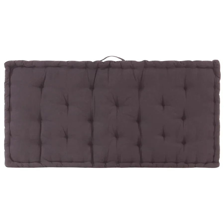 Coussins de plancher de palette lot de 2 Coton Anthracite - 9