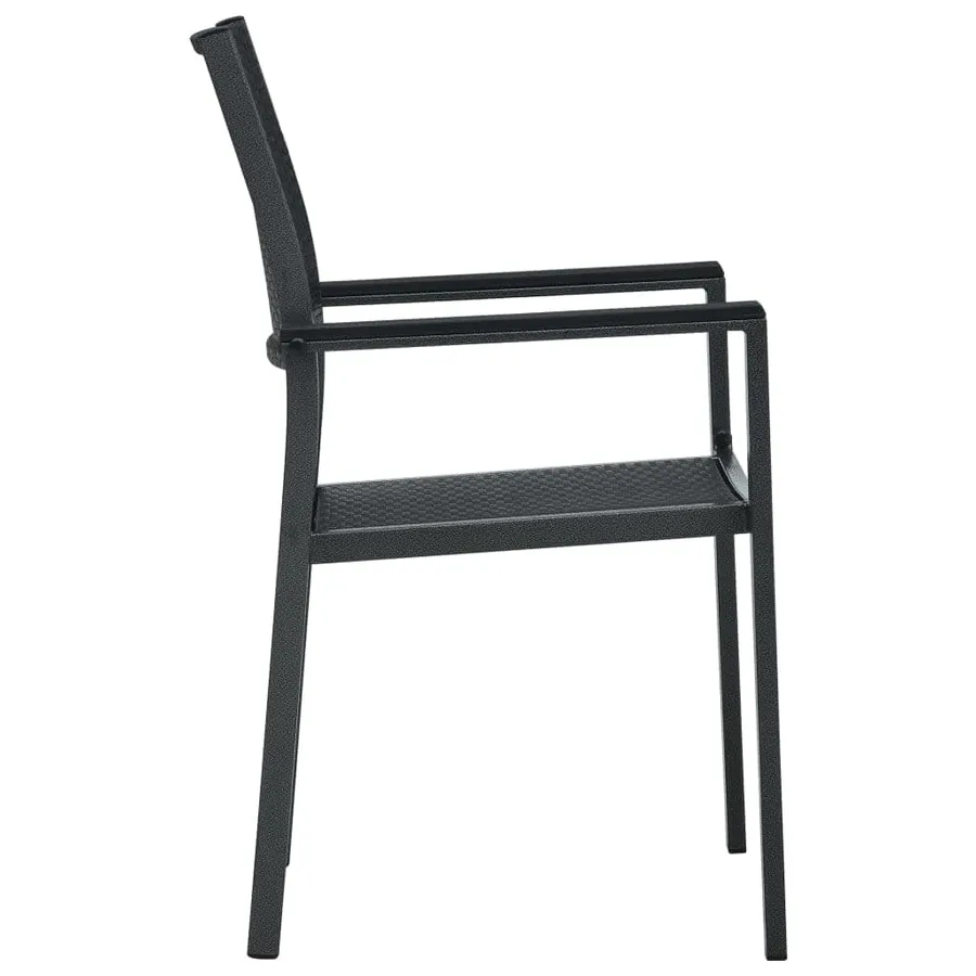 Ensemble à manger de jardin 7 pcs Noir et blanc - 13