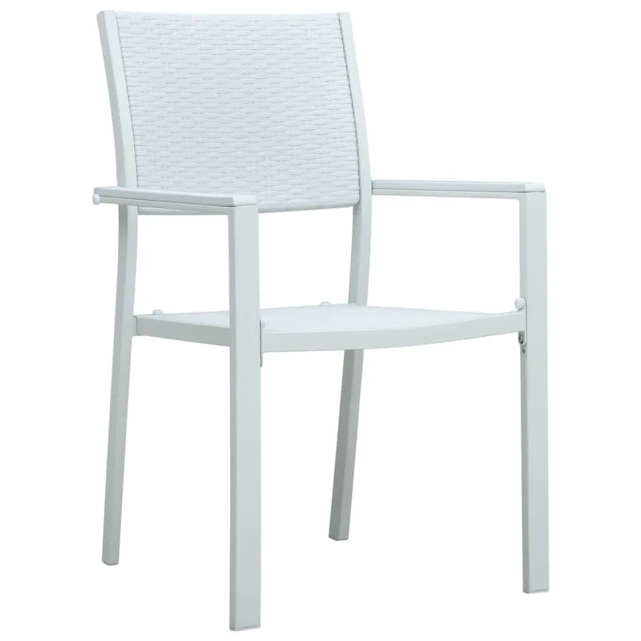 Ensemble à manger de jardin 7 pcs Noir et blanc - 4