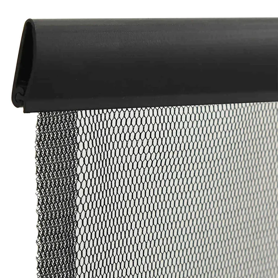 Moustiquaire avec rideau en maille noir 100x220 cm polyester - 4