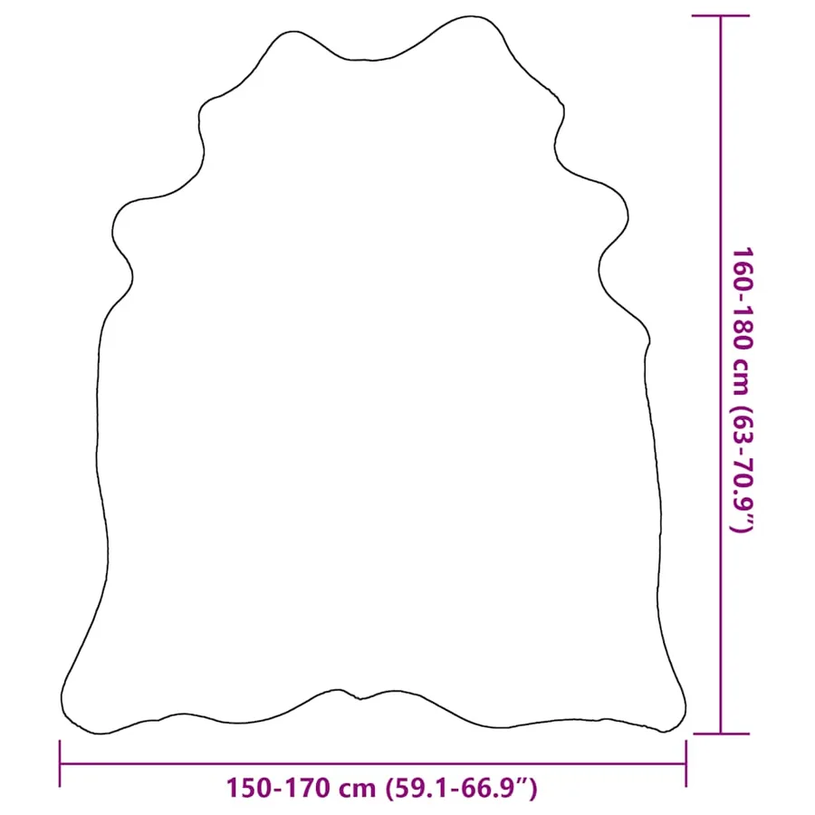 Tapis en peau de vache véritable Noir 150 x 170 cm - 9