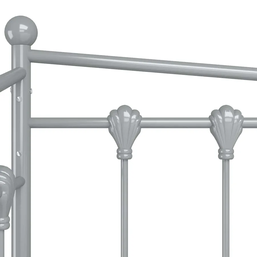 Cadre de canapé-lit extensible sans matelas gris métal 90x200cm - 10