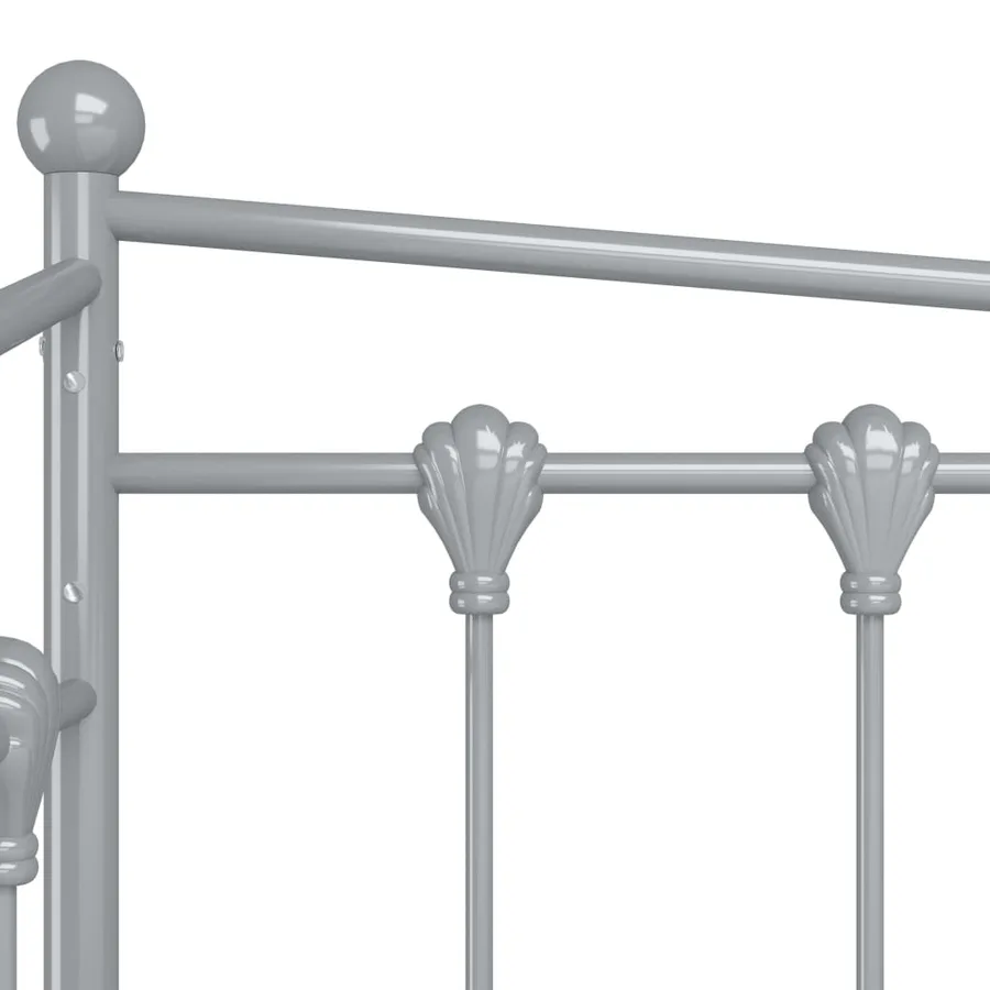 Cadre de canapé-lit extensible sans matelas gris métal 90x200cm - 8