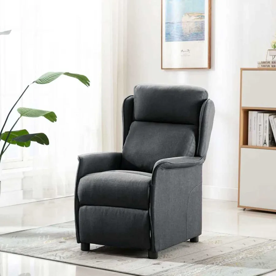 Fauteuil inclinable Gris foncé 66.5 x 94 x 101.5 cm Polyester - 2