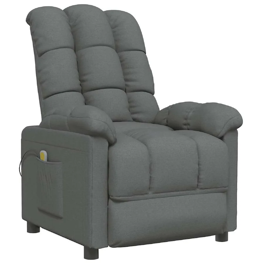 Fauteuil de massage Gris foncé Tissu - 2