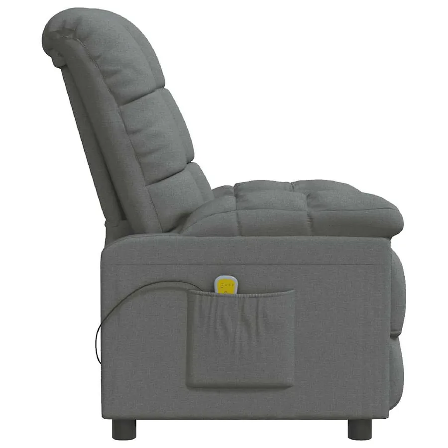 Fauteuil de massage Gris foncé Tissu - 4