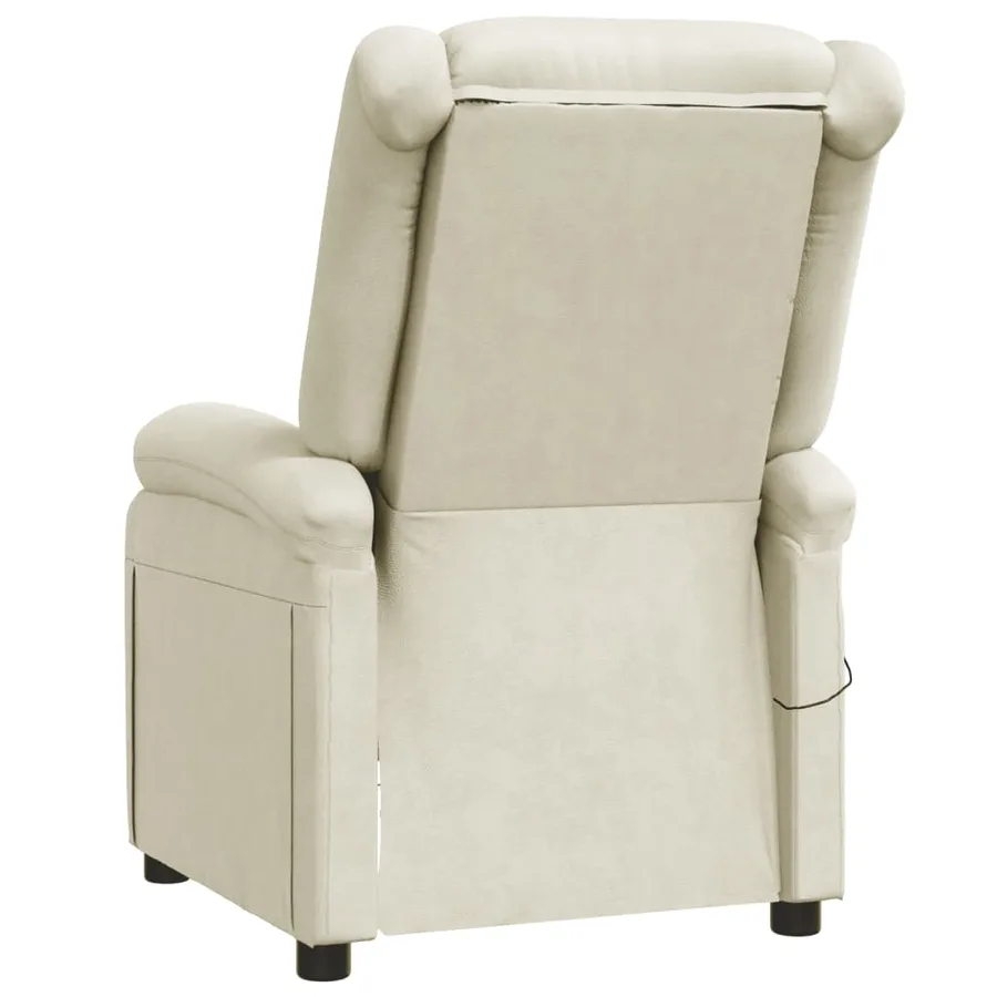 Fauteuil de massage Crème Similicuir - 5