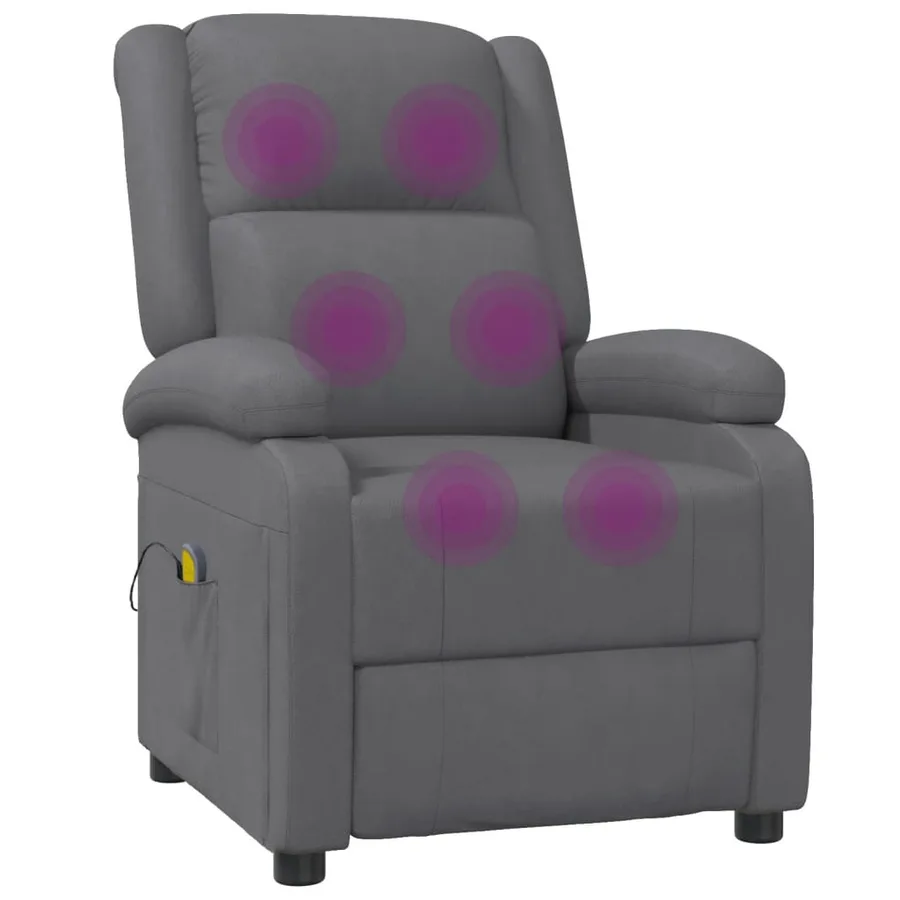 Fauteuil de massage Anthracite Similicuir - 7