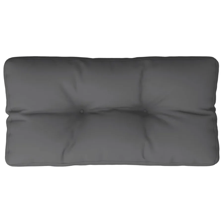 Coussin de palette anthracite 70x40x12 cm tissu - 2