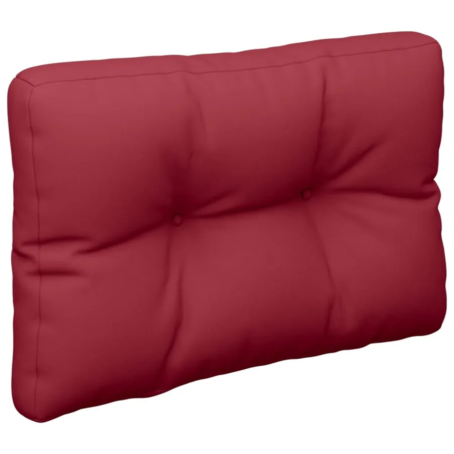 Coussins de palette lot de 2 rouge bordeaux tissu - 5