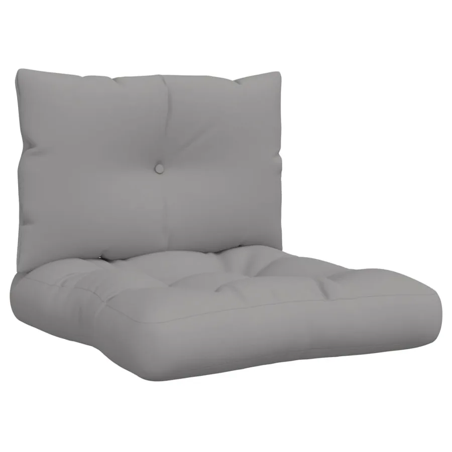 Coussins de palette lot de 2 gris tissu - 2