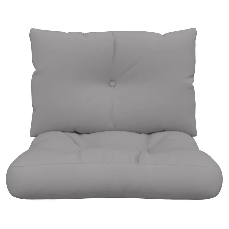 Coussins de palette lot de 2 gris tissu - 5