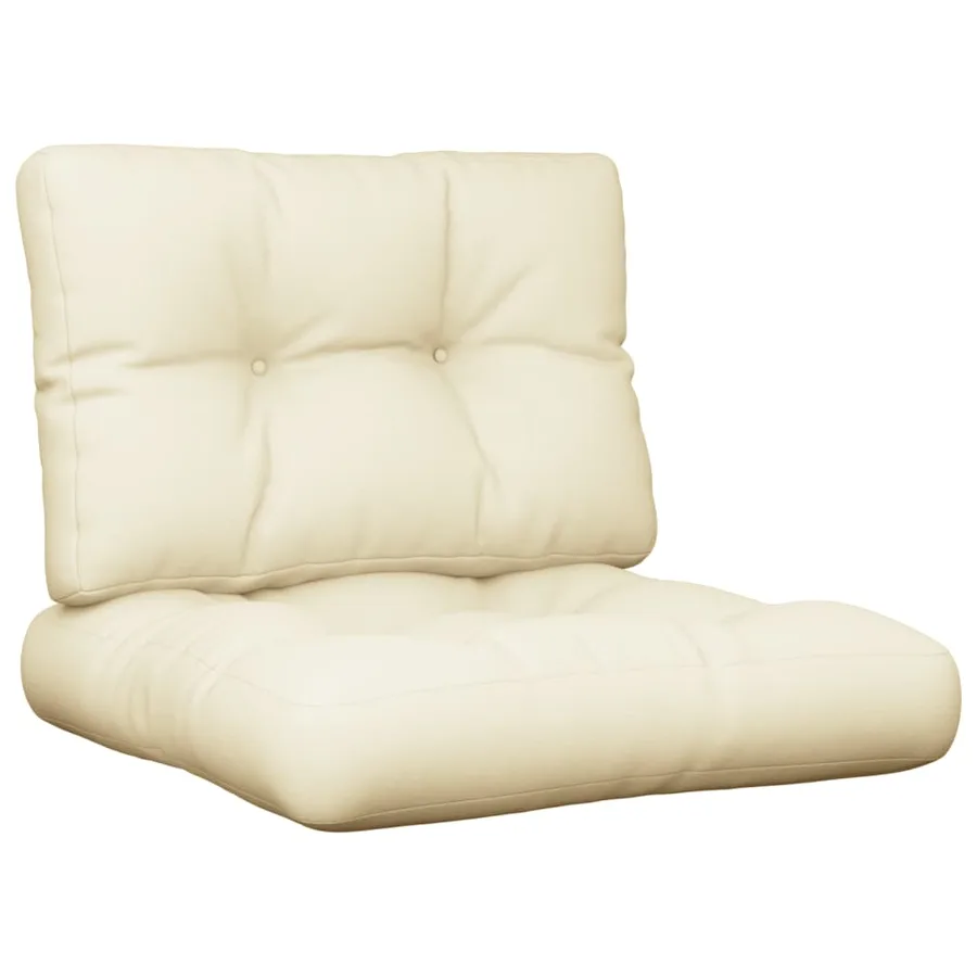 Coussins de palette lot de 2 crème tissu - 2