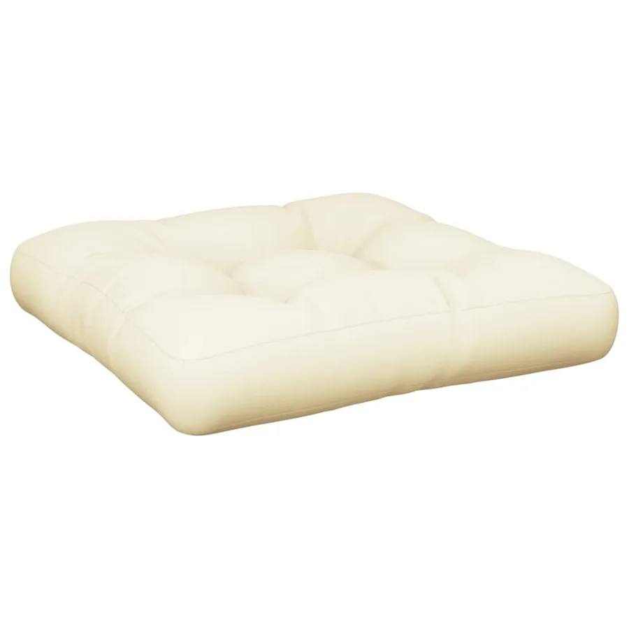 Coussins de palette lot de 2 crème tissu - 4