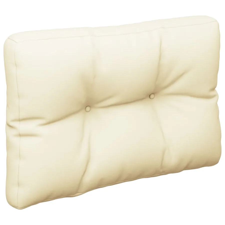Coussins de palette lot de 2 crème tissu - 5