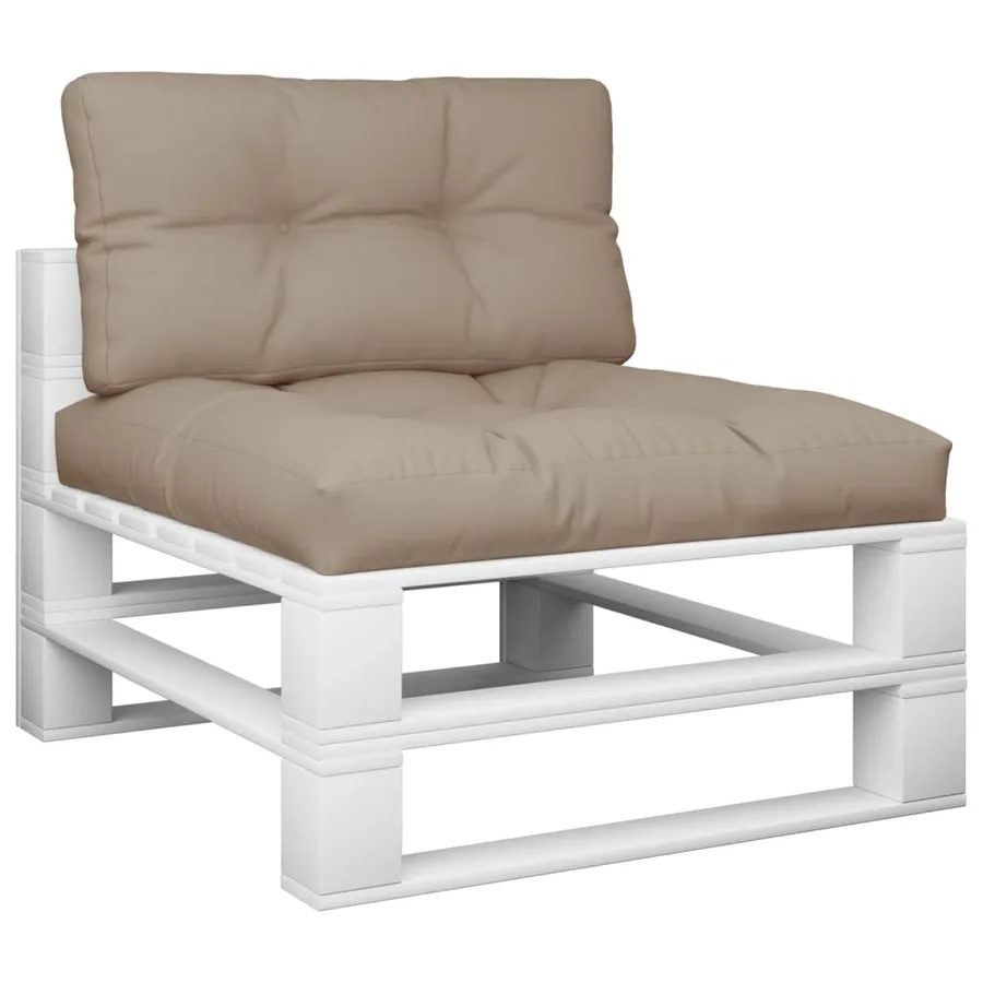 Coussins de palette lot de 2 taupe tissu - 3