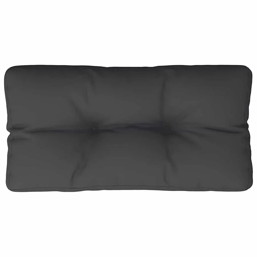 Coussin de palette noir 80x40x12 cm tissu - 2