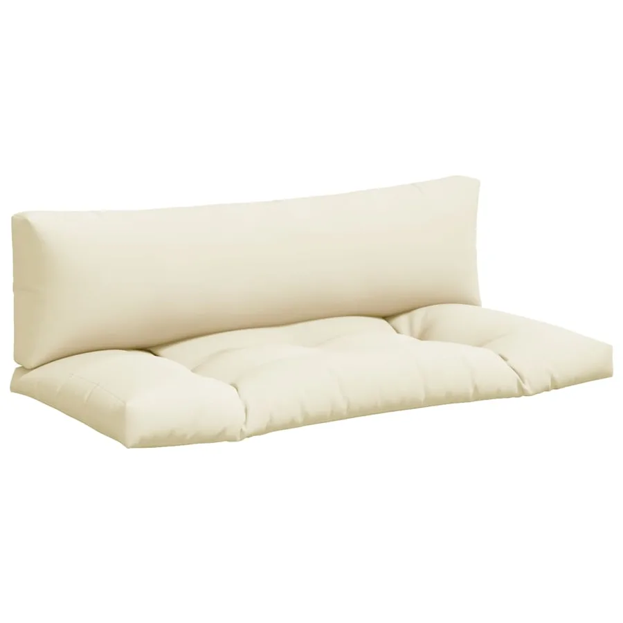 Coussins de palette lot de 2 crème tissu - 2